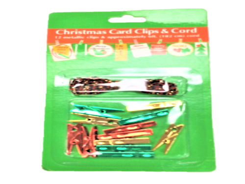 XMAS Card Color Hanging set with cord示意圖