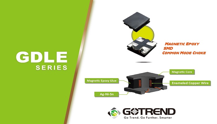 【GDLE Series】Magnetically Encapsulated SMD Common Mode Choke for Common Mode Noise Suppression