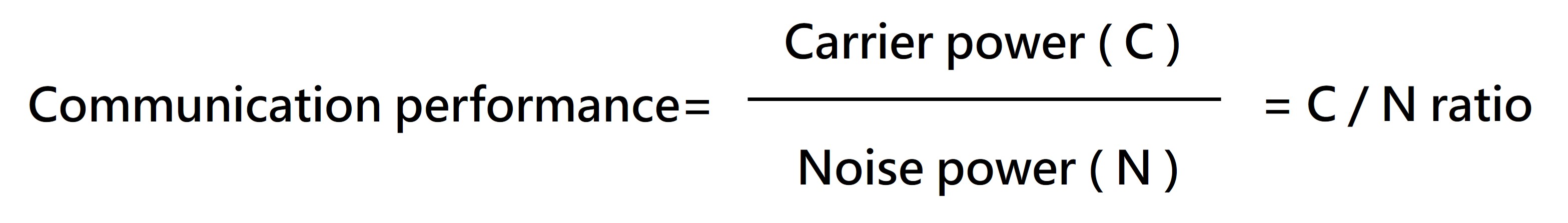 ratio of carrier power to noise power