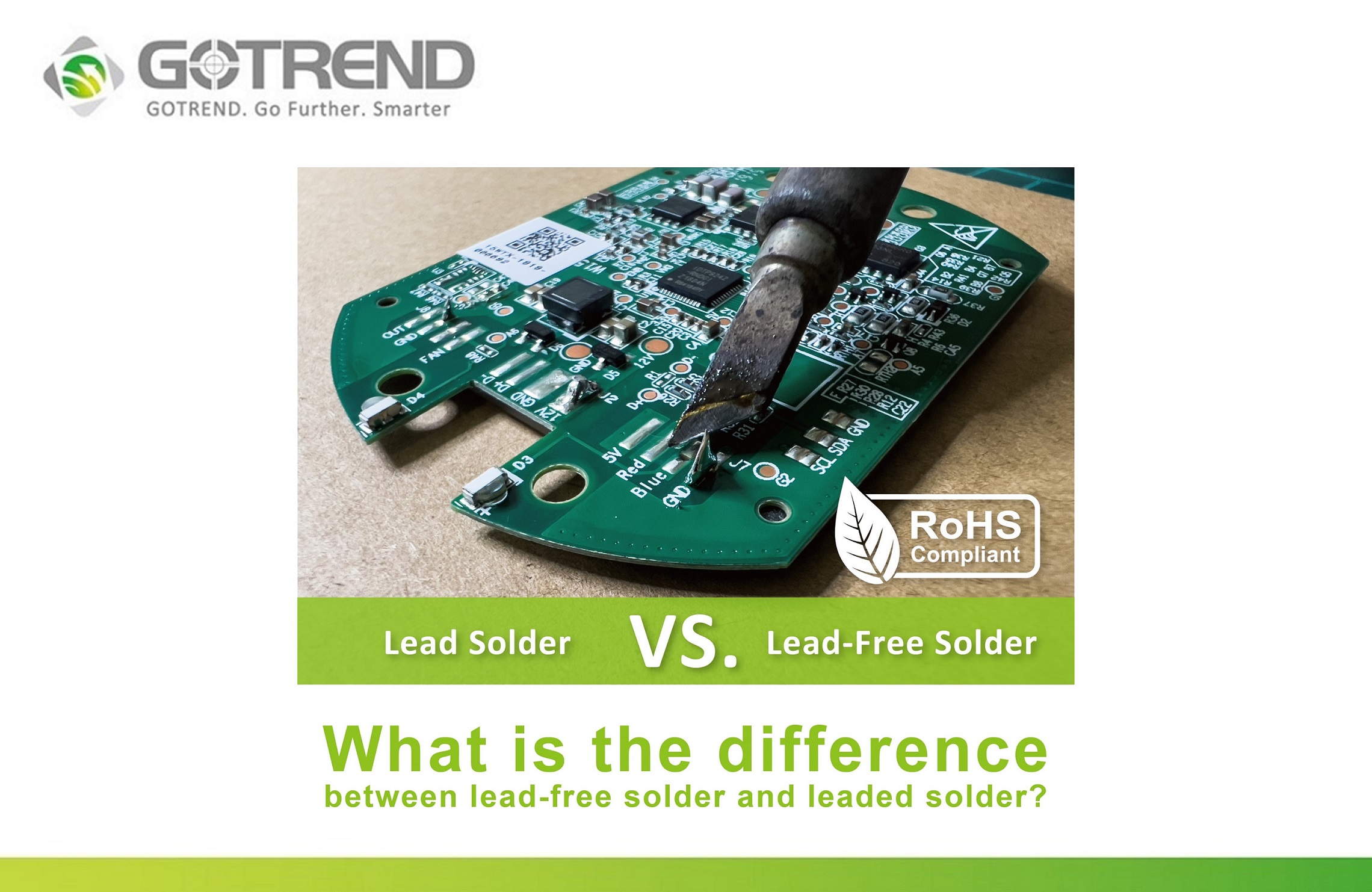 What is the difference between lead-free solder and leaded solder?