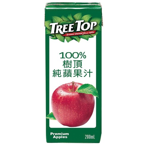 樹頂100%純蘋果汁200ML示意圖