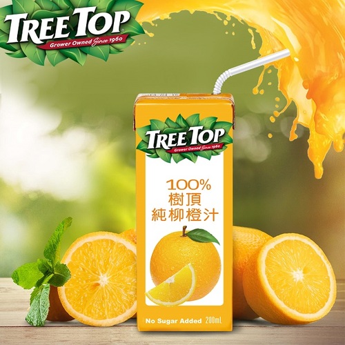 樹頂100%純柳橙汁200ML示意圖
