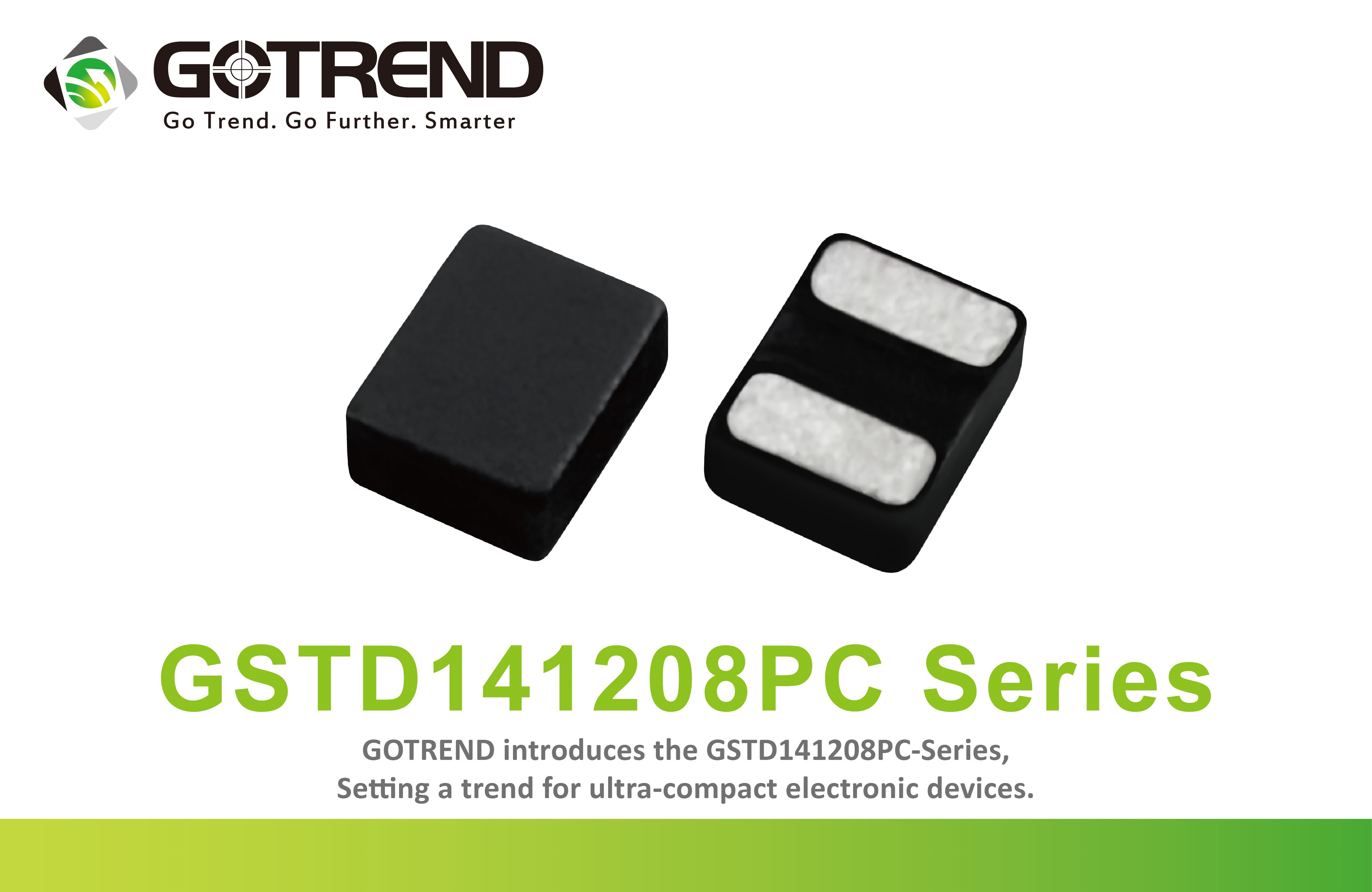 高創科技推出最小尺寸Molding系列產品GSTD141208PC-Series，引領電子小型裝置新潮流