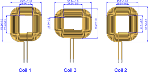 GW-3coil & Series Qi MP-A13-車用無線充電三線圈-線圈規格