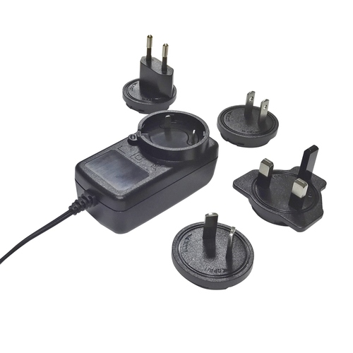 12W Switching AC-DC adapter Interchangeable plug Type示意圖