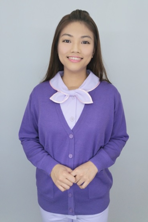 C09068#深紫色針織外套示意圖