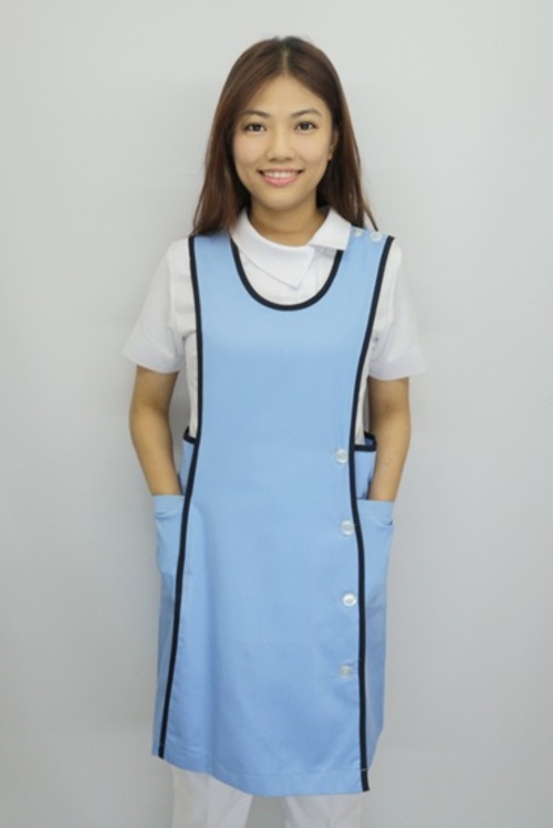 【 A36045b 】水藍色圍裙示意圖