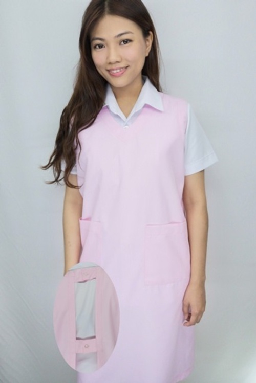 【 A47025 】粉紅色圍裙示意圖