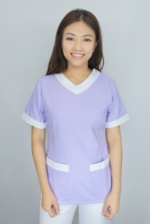 褲裝 /【 B38066c 】深粉紫色 短袖護師服圖片
