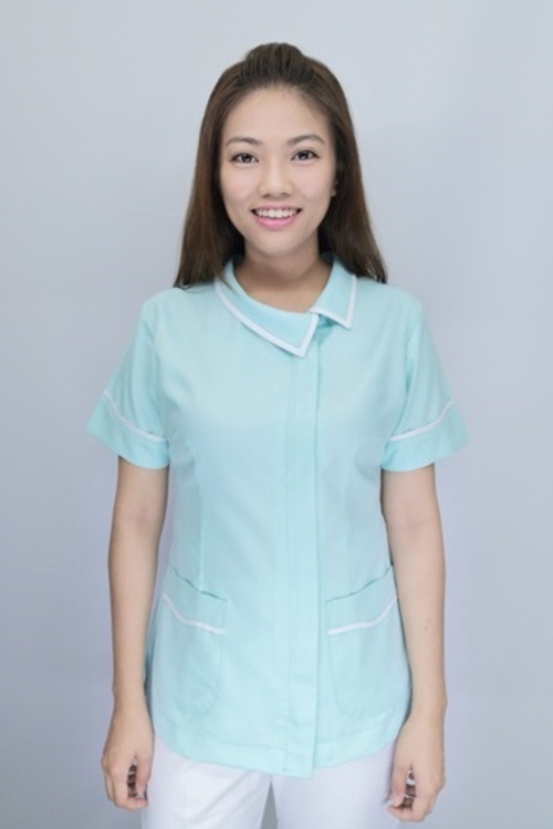 褲裝 /【 B45036b 】粉綠色 短袖護師服示意圖