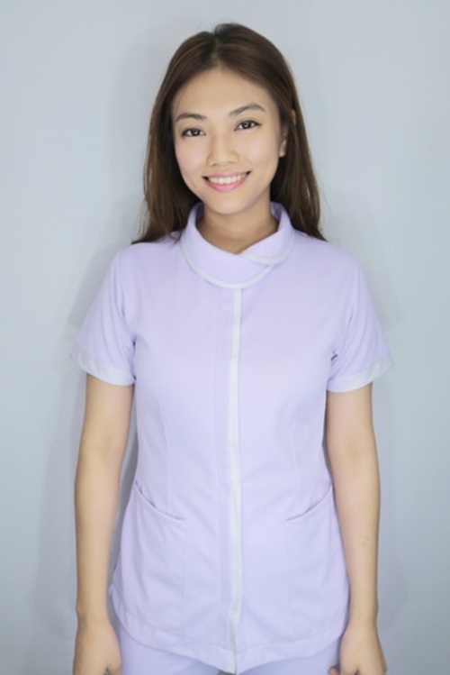 褲裝 /【 B62066b 】淡粉紫色 短袖護師服 (科技機能布)示意圖