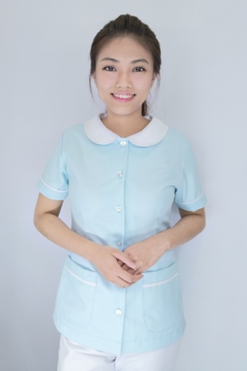 褲裝 /【 B75046c 】粉藍色 短袖護師服示意圖
