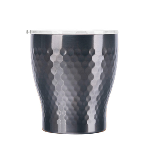 Tiamo 陶瓷塗層真空保溫錘紋杯 230ml 鈦黑示意圖