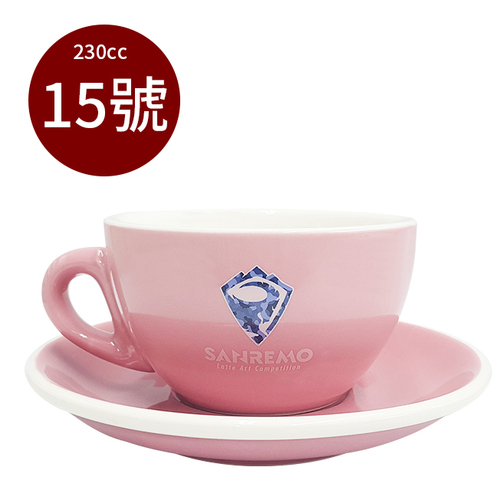 TIAMO／SANREMO 15號 咖啡杯盤組 230cc 粉紅示意圖