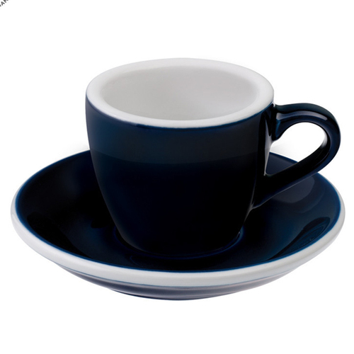 愛陶樂 Egg 80 咖啡杯盤組80cc深藍色 31131059示意圖