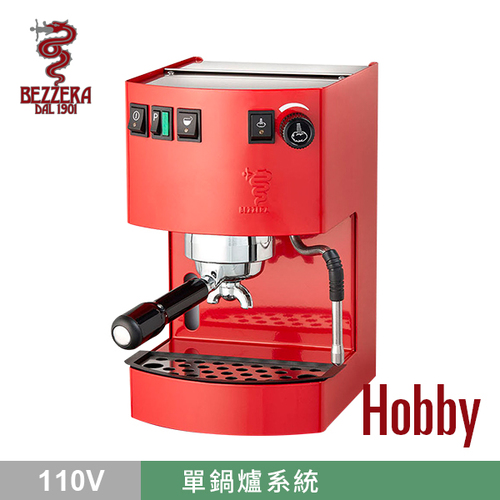 BEZZERA 貝澤拉 HOBBY 玩家級半自動咖啡機 (紅色) 110V示意圖