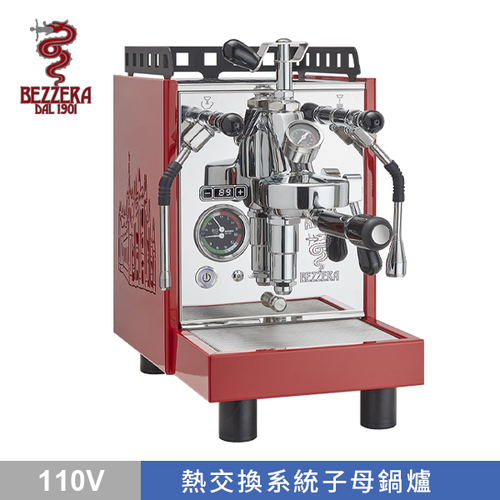 BEZZERA 貝澤拉 R ARIA TOP MN PID 附流量控制專業級半自動咖啡機 (紅 / 教堂版) 110V示意圖