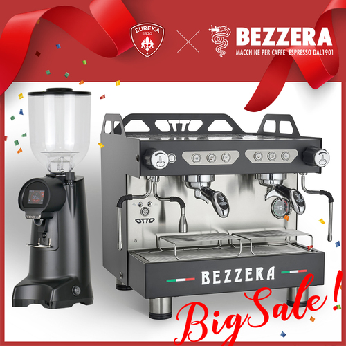 組合特惠！BEZZERA 貝澤拉 OTTO COMPACT DE 雙孔營業用咖啡機 (黑) 220V + EUREKA FIRENZE 75示意圖