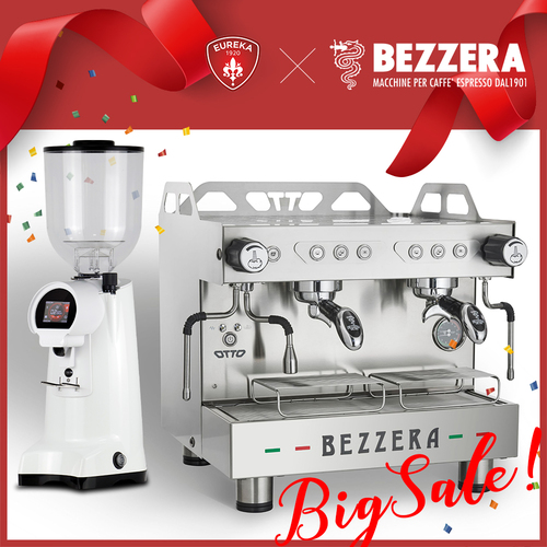 組合特惠！BEZZERA 貝澤拉 OTTO COMPACT DE 雙孔營業用咖啡機 (不銹鋼版) 220V + EUREKA FIRENZE 75示意圖