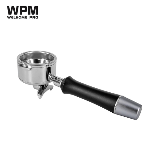 WPM半自動咖啡機二合一活底沖煮把手組 無底+雙導流嘴示意圖