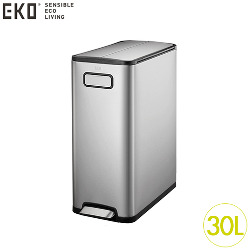 防疫免接觸！EKO 蝶韻 腳踏環境桶 30L 砂鋼 EK9377-30L示意圖