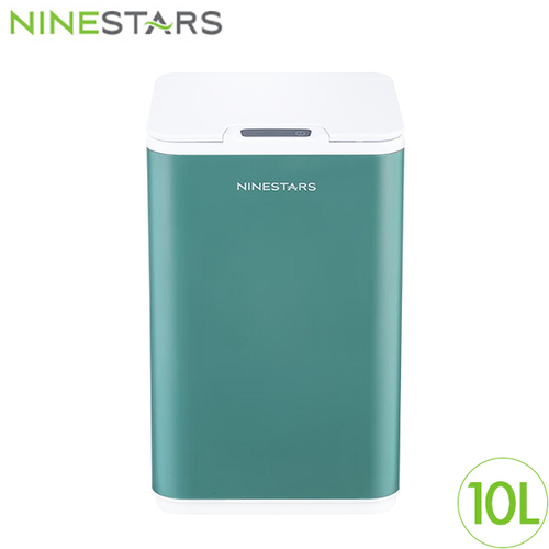 防疫免接觸！NINESTARS 智能感應防水雙桶式環境桶 10L 綠 DZT-10-35S示意圖