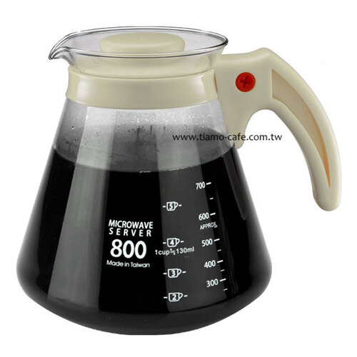 Tiamo 耐熱玻璃咖啡壺 800cc 台灣製 通過SGS檢測示意圖