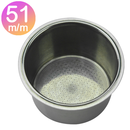 Single Portafilter Basket FB-S001 51m/m不鏽鋼粉杯 粉量22-23g 4杯示意圖