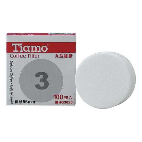 Tiamo 丸型濾紙3號 100入 直徑56mm示意圖