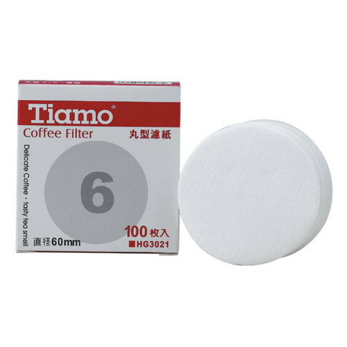 Tiamo 丸型濾紙6號 100入 直徑60mm示意圖