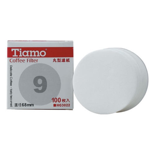 Tiamo 丸型濾紙9號 100入 直徑68mm示意圖