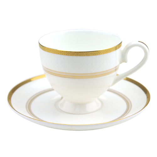 TIAMO 骨瓷簡約貴族紋飾 咖啡杯組 二杯二盤 200ml示意圖