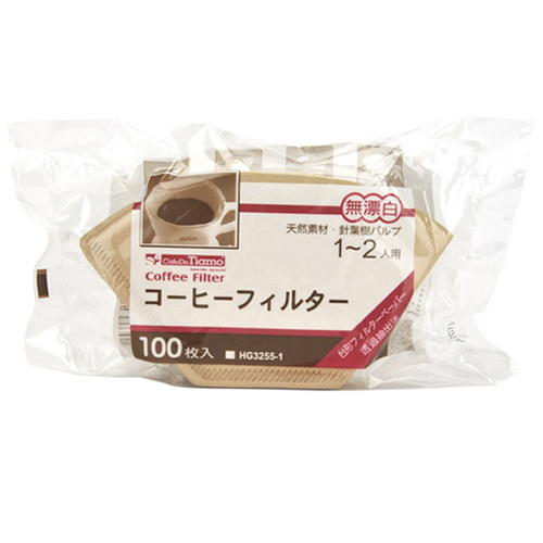 日本 101 無漂白咖啡濾紙 100入/袋裝 (1-2人用)示意圖