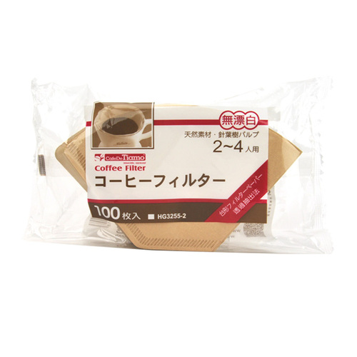 日本 102 無漂白咖啡濾紙 100入/袋裝 (2-4人用)示意圖