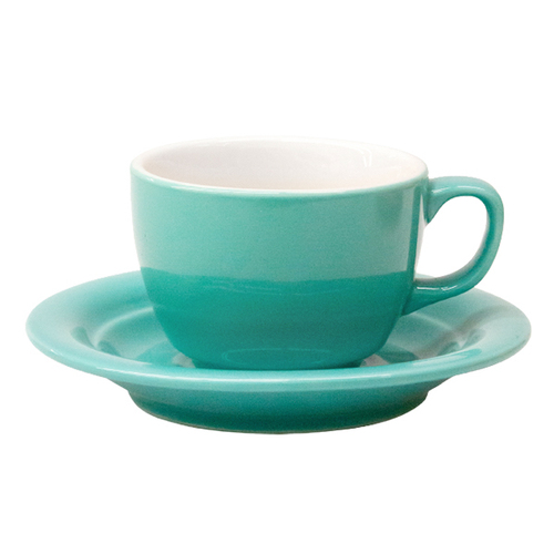 【特惠】35號-卡布奇諾咖啡杯盤組-藍色釉250cc示意圖