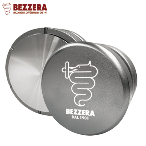 【停產】BEZZERA 58.5mm 彈簧壓粉器 閃耀灰 附底座示意圖