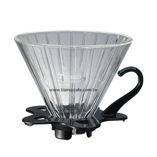 TIAMO V01(適用1-2人)玻璃 錐型 咖啡濾器組 附量匙示意圖