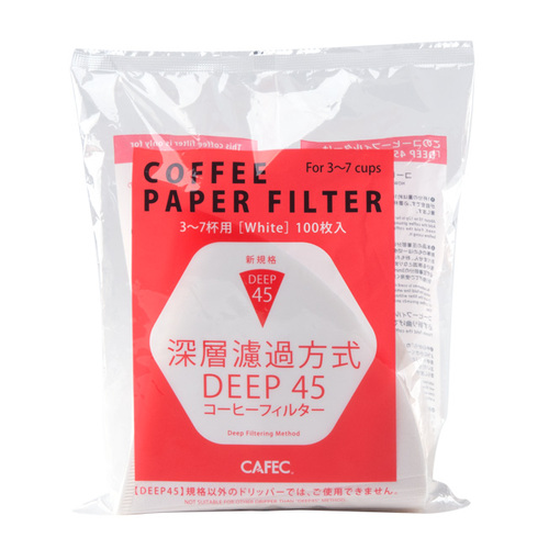 DD-45PA  深層咖啡濾紙 3~7杯 100入漂白(袋裝)示意圖