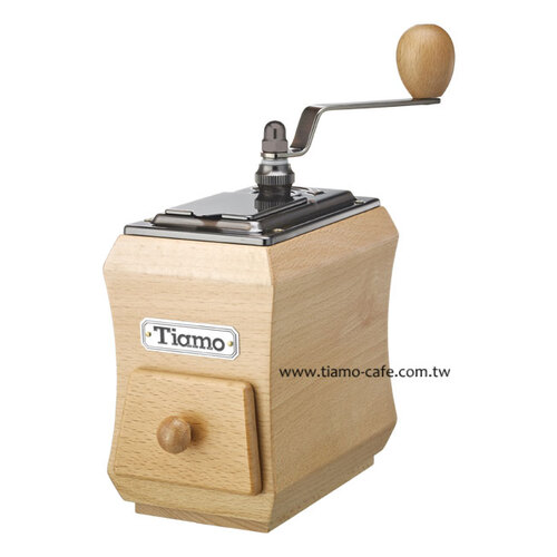 TIAMO NO.1 頂級手搖磨豆機-古銅款 CNC雕刻鍛造示意圖