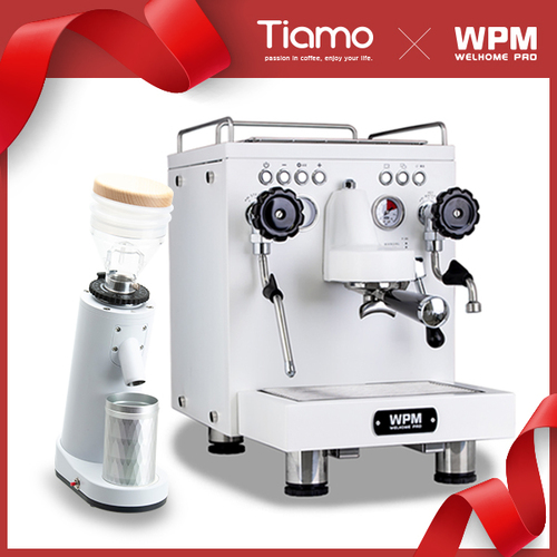 組合特惠！WPM KD-330J半自動咖啡機 + TIAMO K40R 錐刀磨豆機示意圖