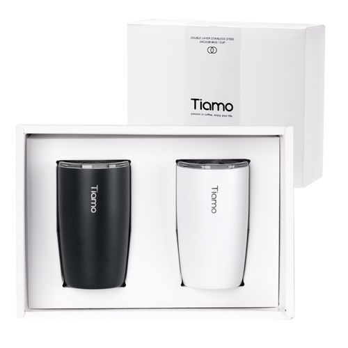 Tiamo 對杯禮盒 - 陶瓷塗層真空保溫隨手杯 250ml示意圖