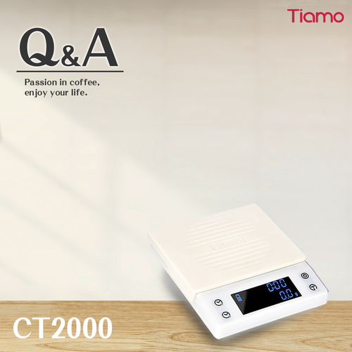 Tiamo CT2000專業計時電子秤 2kg示意圖