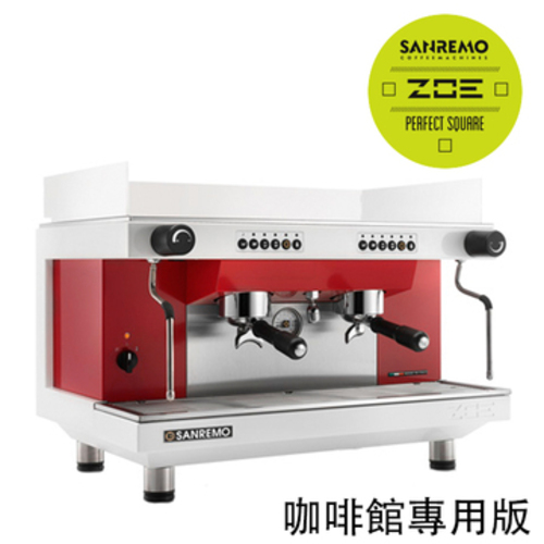 SANREMO  Zoe SED  雙孔營業機 220V (白紅) 標準版示意圖