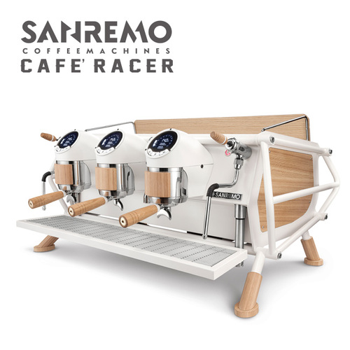 SANREMO CAFE RACER WHITE & WOOD STANDARD 三孔營業用咖啡機 ( 經典率性版 )  220V示意圖