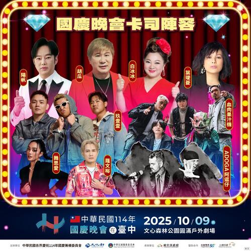 1141006國慶晚會10/9嗨翻文心森林公園！超強卡司齊聚台中 懶人包一次看示意圖