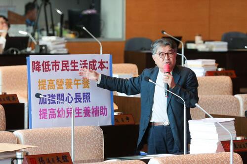 1141124地方財政艱難 李中議員提議修財劃法改善市民福祉 盧市長：若財政盈餘增將加強長照與兒福示意圖