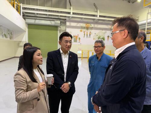 1150106江啟臣偕張嘉郡考察雲林廚餘去化廠 打造臺中「永續旗艦城」示意圖