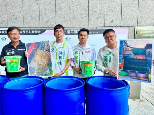 1150421分局長誤噴辣椒水丟官 盧秀燕：未坦承 耗費人力物力 民眾直擊清潔隊員亂倒廢水 盧市長：記過開罰示意圖