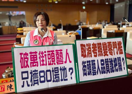 1150421台中街頭藝人破萬人搶80場地 陳雅惠質疑制度失衡、要求補強示意圖