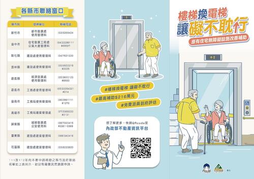 1150512提升居住安全與便利性 中市補助社區優化無障礙設施 即日起至8/31受理申請示意圖